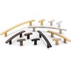 Elements By Hardware Resources 3" Center-to-Center Brushed Gold Square Thatcher Cabinet Bar Pull 859-3BG